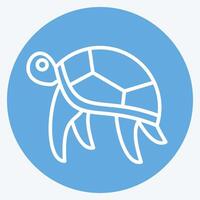 Icon Turtle. related to Hawaii symbol. blue eyes style. design editable vector