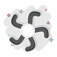 Icon Starfish. related to Hawaii symbol. comic style. design editable vector