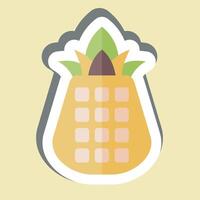 Sticker Pineapple. related to Hawaii symbol. design editable vector