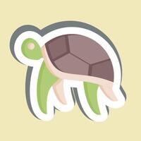 Sticker Turtle. related to Hawaii symbol. design editable vector