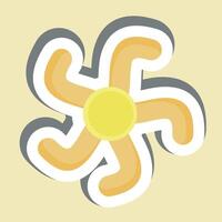 Sticker Starfish. related to Hawaii symbol. design editable vector