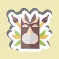 Sticker Totem. related to Hawaii symbol. design editable vector
