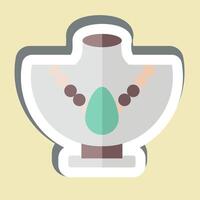 Sticker Neklace. related to Hawaii symbol. design editable vector