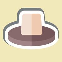 Sticker Hat. related to Hawaii symbol. design editable vector