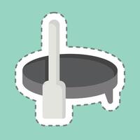 Sticker line cut Surfing Board. related to Hawaii symbol. design editable vector
