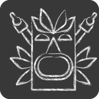 Icon Totem. related to Hawaii symbol. chalk Style. design editable vector