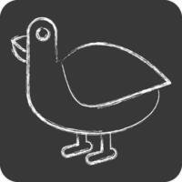 Icon Hawaii State Bird. related to Hawaii symbol. chalk Style. design editable vector