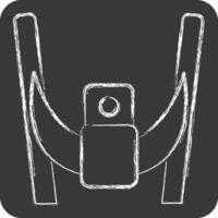 Icon Hammock. related to Hawaii symbol. chalk Style. design editable vector