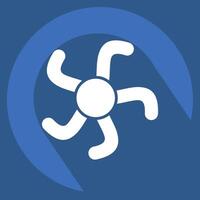 Icon Starfish. related to Hawaii symbol. long shadow style. design editable vector