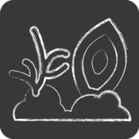 Icon Coral. related to Hawaii symbol. chalk Style. design editable vector