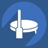 Icon Surfing Board. related to Hawaii symbol. long shadow style. design editable vector