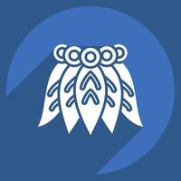Icon Hawaiian Skrirt. related to Hawaii symbol. long shadow style. design editable vector