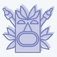 Icon Totem. related to Hawaii symbol. two tone style. design editable vector