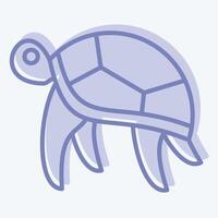 Icon Turtle. related to Hawaii symbol. two tone style. design editable vector