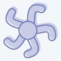 Icon Starfish. related to Hawaii symbol. two tone style. design editable vector