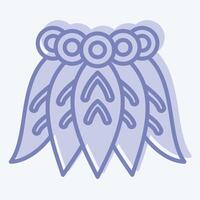 Icon Hawaiian Skrirt. related to Hawaii symbol. two tone style. design editable vector