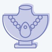 Icon Neklace. related to Hawaii symbol. two tone style. design editable vector