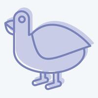 Icon Hawaii State Bird. related to Hawaii symbol. two tone style. design editable vector