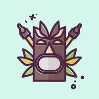 Icon Totem. related to Hawaii symbol. MBE style. design editable vector