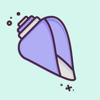Icon Sheel. related to Hawaii symbol. MBE style. design editable vector