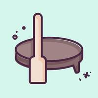 Icon Surfing Board. related to Hawaii symbol. MBE style. design editable vector