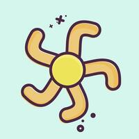 Icon Starfish. related to Hawaii symbol. MBE style. design editable vector
