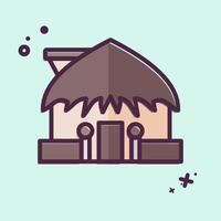 Icon Hut. related to Hawaii symbol. MBE style. design editable vector