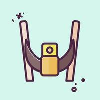 Icon Hammock. related to Hawaii symbol. MBE style. design editable vector