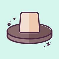 Icon Hat. related to Hawaii symbol. MBE style. design editable vector
