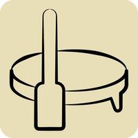 Icon Surfing Board. related to Hawaii symbol. hand drawn style. design editable vector