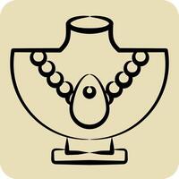 Icon Neklace. related to Hawaii symbol. hand drawn style. design editable vector