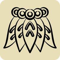 Icon Hawaiian Skrirt. related to Hawaii symbol. hand drawn style. design editable vector