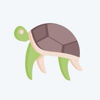 Icon Turtle. related to Hawaii symbol. flat style. design editable vector