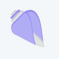 Icon Sheel. related to Hawaii symbol. flat style. design editable vector