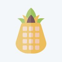 Icon Pineapple. related to Hawaii symbol. flat style. design editable vector