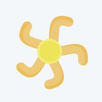 Icon Starfish. related to Hawaii symbol. flat style. design editable vector