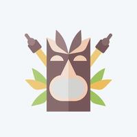 Icon Totem. related to Hawaii symbol. flat style. design editable vector