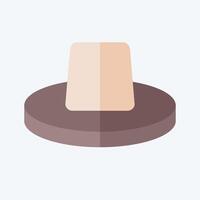 Icon Hat. related to Hawaii symbol. flat style. design editable vector