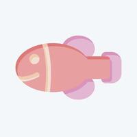 Icon Hawai State Fish. related to Hawaii symbol. flat style. design editable vector