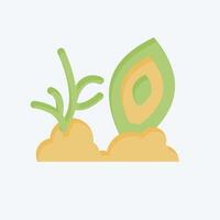 Icon Coral. related to Hawaii symbol. flat style. design editable vector
