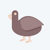 Icon Hawaii State Bird. related to Hawaii symbol. flat style. design editable vector