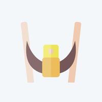 Icon Hammock. related to Hawaii symbol. flat style. design editable vector
