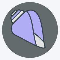 Icon Sheel. related to Hawaii symbol. color mate style. design editable vector