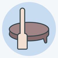 Icon Surfing Board. related to Hawaii symbol. color mate style. design editable vector