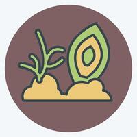 Icon Coral. related to Hawaii symbol. color mate style. design editable vector