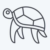 Icon Turtle. related to Hawaii symbol. line style. design editable vector