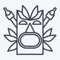 Icon Totem. related to Hawaii symbol. line style. design editable vector