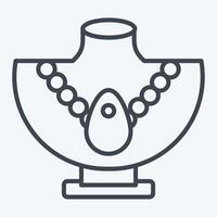 Icon Neklace. related to Hawaii symbol. line style. design editable vector