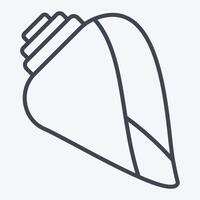Icon Sheel. related to Hawaii symbol. line style. design editable vector