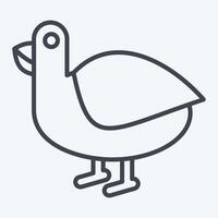 Icon Hawaii State Bird. related to Hawaii symbol. line style. design editable vector